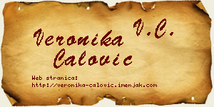 Veronika Ćalović vizit kartica